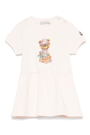 Light pink cototn blend dress MONCLER KIDS | K19518I00001899AR529